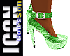 ICON Green Sparkly Pumps