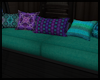 Teal / Purple Boho Sofa