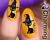 Halloween cat nails