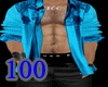 100 TSHIRT FLORAL BLUE