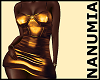 leather gold mini dress