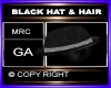 BLACK HAT & HAIR