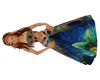 Peacock Dress W Peridots