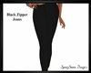 Black Zipper Jeans