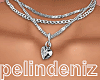 [P]Heart silver necklace