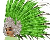 Leaf Green Feather Crown