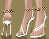 W Gold Ankle Chain Heels