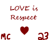 Love is respect.