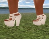 Beige High Heel Sandals