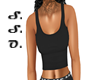 S.S.O. Plain Black Tank