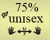 Unisex Hand Size 75%