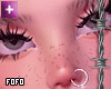 nose ring + freckles