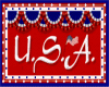 USA w Small Waving Flag