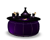Purple Pouf Table