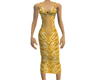 Gold silk dress
