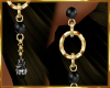 Rose Gold Earrings Onyx