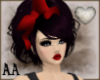 Stella~Dark Plum Red Bow