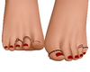 Red Rings Doll Feet