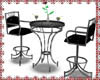 Black Floral Bar Chairs