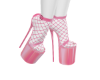 8! ِ Fishnet Pink Heels