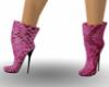 Pink Snakeskin Boots