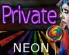 Neon Private Sign Purple