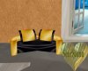 Black and Gold love seat