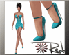 ! Blue Butterfly Heels