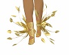 Gold Feathers Shoes