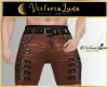 Leather Brown Pants/Set