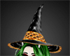 Witch orange blk Hat
