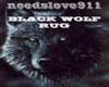 [NL911]BLACK-WOLF-RUG