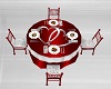 Silver/Red Wedding Table