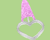 White Gold Heart w/Pink