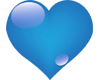 Shiny Steel Blue Heart