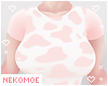 [NEKO] Pink Cow Tee
