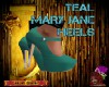 DM:TEAL MARY JANES