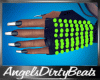 Neon glow gloves