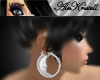 [A]Silver moon earrings