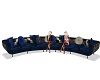 Midnight Blue Round Sofa