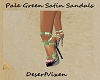 Pale Green Satin Sandals