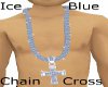 Ice Blue Chain&cross $75