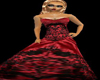 red black 2 evening gown