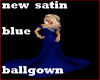 new blue satin b gown