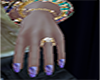 O*Designer purple Nails