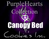 PurpleHearts Canopy Bed