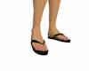 black flip flops