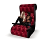 *L* club chair red pose