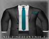 Suit Jacket Teal Tie