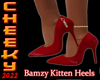 -bamz-Kitten Heels Red